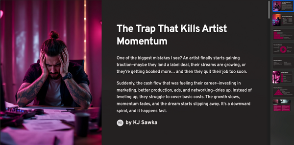 The Trap That Kills Artist Momentum - How to Fix It
